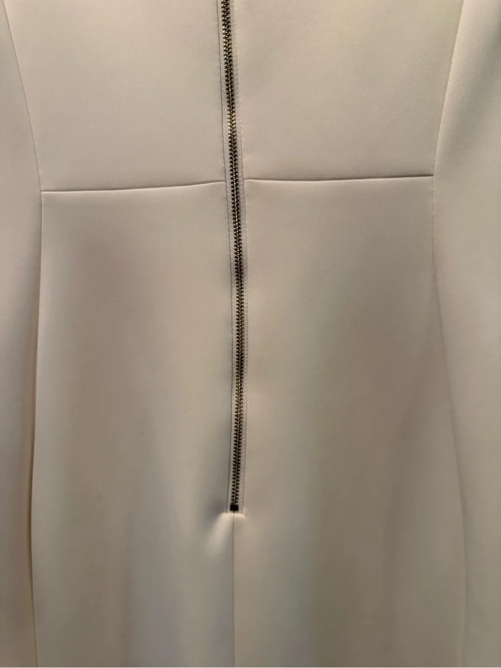 Calvin Klein White Satin Asymmetrical Neck Sheath Dress size 12-NWOT - Picture 8 of 8